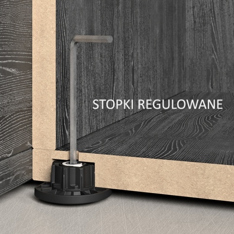 REG-MODEL-4 (2.2) - Regał z szufladami i otwartymi półkami | Szerokość 60-120 cm | Na wymiar. Kolory i drewnopodobne dekory.