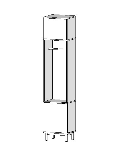 Wysoka szafa-słupek na wymiar z szufladami lub drzwiczkami. Twój projekt SZ-MODEL2 (3.1): kolor, rozmiar, wyposażenie