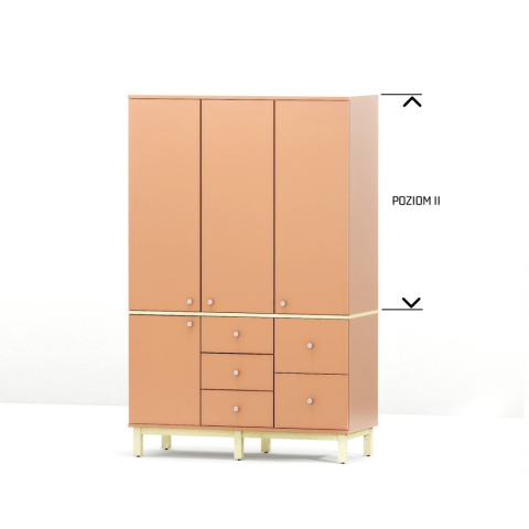 Szeroka szafa 150x60x190 cm z półkami lub drążkami - SZ-MODEL (2.3)