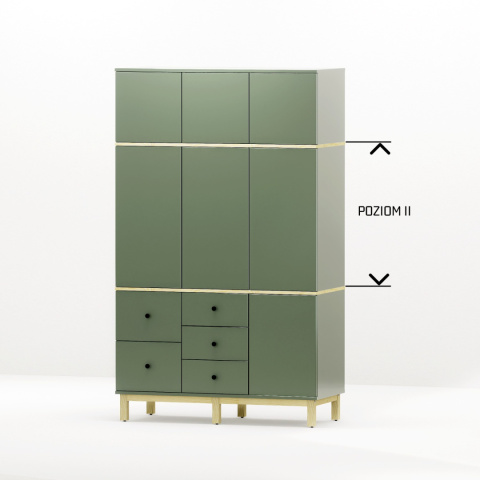 Wysoka, trójkolumnowa szafa z sześcioma szufladami - SZ-MODEL-3.3