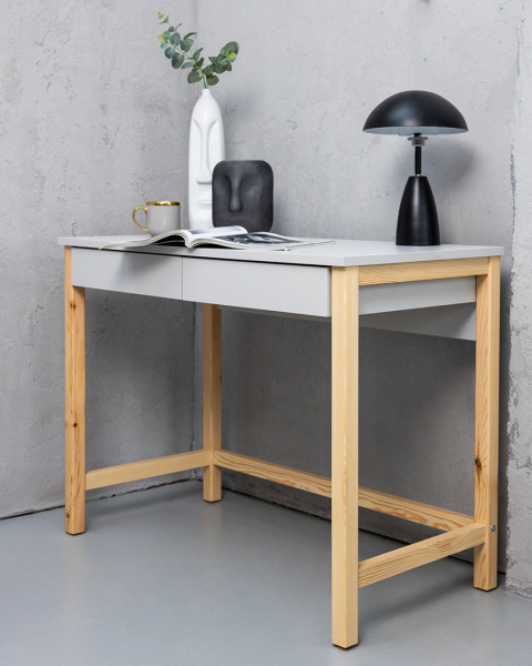 B-DES5, szare biurko z szufladami, stone grey B-DES5, szare biurko z szufladami, stone grey
