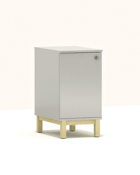 D-MODEL-1 - dostawka do biurka, zamykana szafka, szafa, stone grey