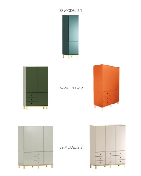 Szeroka szafa z 6 szufladami 150x60x190 cm - SZ-MODEL (2.3)