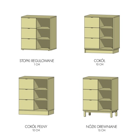 Dwudrzwiowa szafa z dwiema szufladami z nadstawką - na wymiar - SZ-MODEL (3.2)