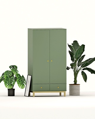 Dwudrzwiowa szafa z dwiema szufladami - na wymiar - SZ-MODEL (2.2)