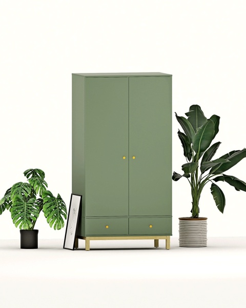 Dwudrzwiowa szafa z dwiema szufladami - na wymiar - SZ-MODEL (2.2)