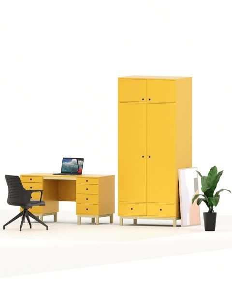 Dwudrzwiowa szafa z dwiema szufladami z nadstawką - na wymiar - SZ-MODEL (3.2)