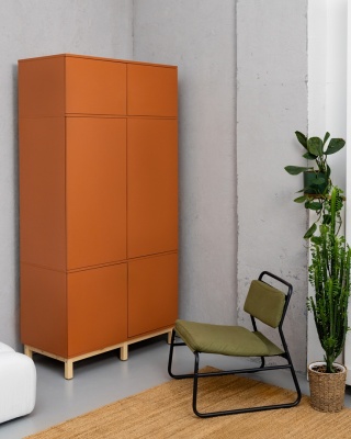 Dwudrzwiowa szafa z nadstawką, z szafkami - na wymiar - SZ-MODEL (3.2)