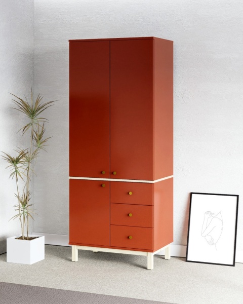 Dwudrzwiowa szafa z szafkami i szufladami - na wymiar - SZ-MODEL (2.2)