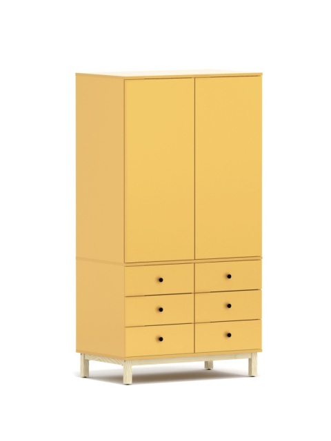 Dwudrzwiowa szafa z sześcioma szufladami na wymiar - SZ-MODEL (2.2)