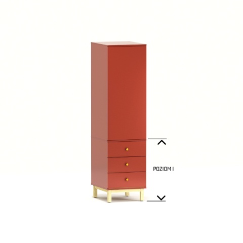Pojedyncza szafa-słupek z jedną szufladą, na wymiar - SZ-MODEL (2.1)