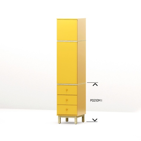 Pojedyncza, wysoka szafa-słupek z jedną szufladą, na wymiar - SZ-MODEL (3.1)