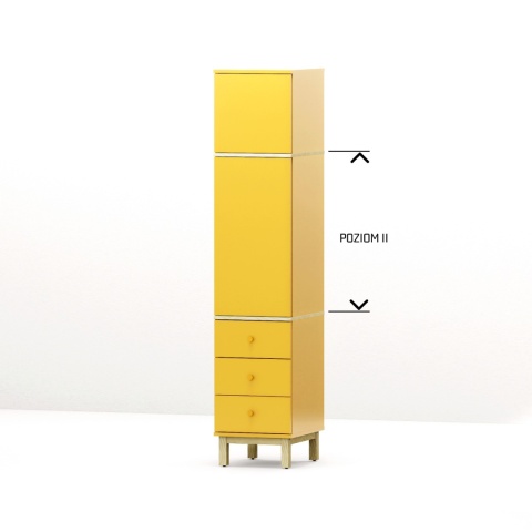 Pojedyncza, wysoka szafa-słupek z jedną szufladą, na wymiar - SZ-MODEL (3.1)