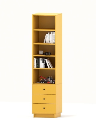 REG-MODEL-4 (2.1) - Regał z szufladami i otwartymi półkami | Szerokość 40-80 cm | Kolory i drewnopodobne dekory.