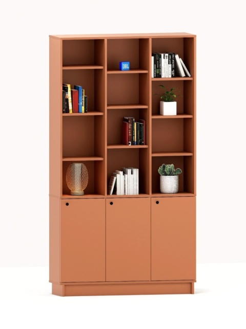 REG-MODEL-4 (2.3) - Regał z szufladami i otwartymi półkami. | Szerokość 120-160 cm | Na wymiar. Kolory i drewnopodobne dekory.