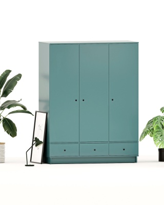 Trzydrzwiowa szafa na wymiar, z trzema szufladami - SZ-MODEL (2.3)