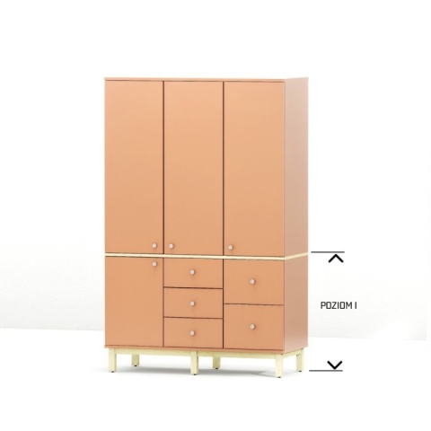 Trzydrzwiowa szafa na wymiar z zamykanymi szafkami - SZ-MODEL (2.3)